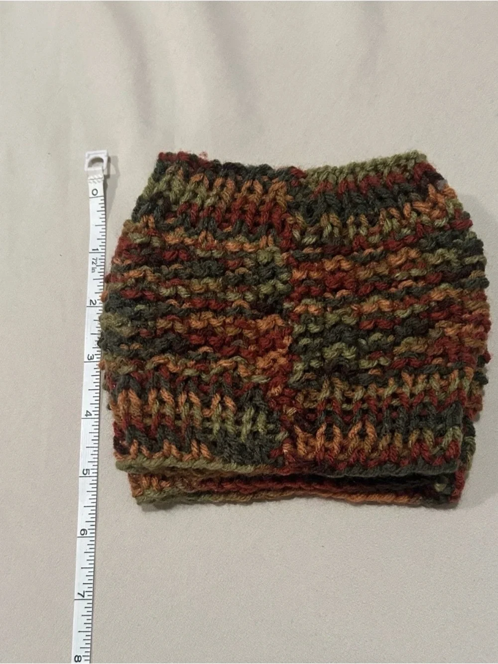 Multicolor Knit Boot Toppers/Boot Cuffs in Olive, Rust & Brown.Great fall colors